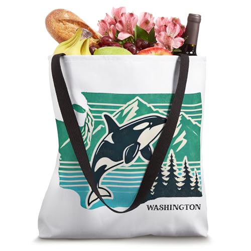 Bolso tote vintage del estado de Washington 'Evergreen', diseñado localmente miniatura 4