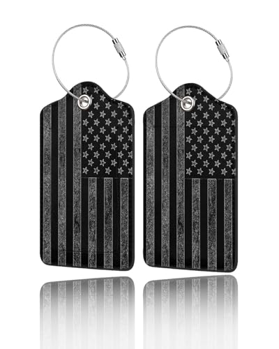 GACCAP 2-Pack Luggage Tags with Privacy Cover & Address Card