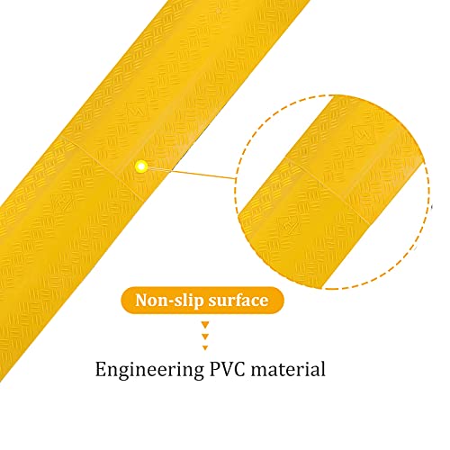 Protectores de cable de caída de canal, cubierta protectora duradera para rampa de cable, segura para zonas de alto tráfico, uso en exteriores e interiores