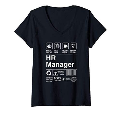 Mujer HR Manager Product Label Funny Gift Camiseta Cuello V