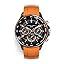 Black Dial - Two-tone Black/Rose Gold Case - Orange Rubber Strap
