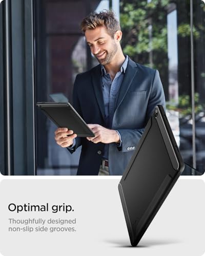 Image of Spigen Rugged Armor | Samsung Galaxy Tab A11+ Case [Flexible] [Slim Protection] 8.7 inch Protective Back Cover | TPU - Matte Black