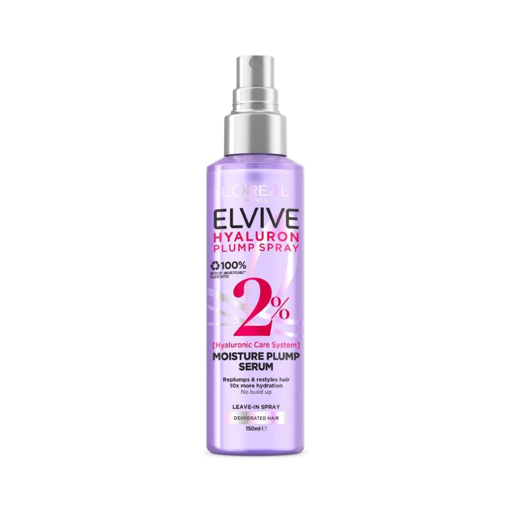 L'Oréal Paris, Hair Serum, Replumping & Reshaping, Elvive Hyaluron Plump 24/7 Replumping Serum,...