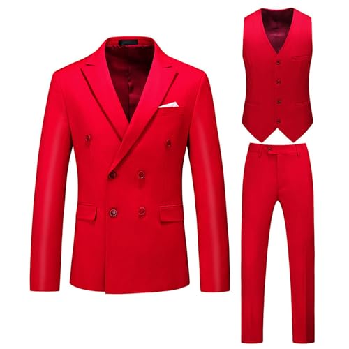 Costume trois pièces pour homme coupe slim fit avec veste gilet et pantalon de mariage chic