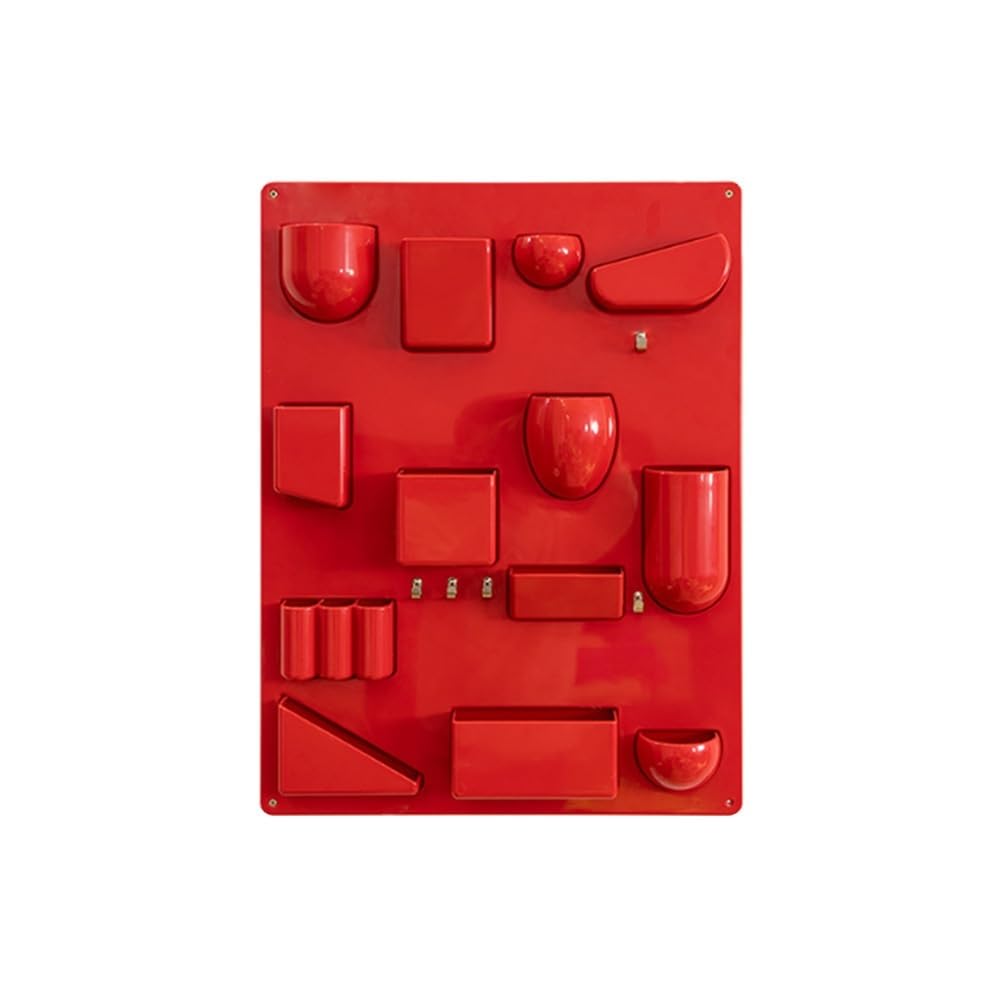 Porte-stylo multifonction en plastique rouge flottant pour organiser un mur d'atelier