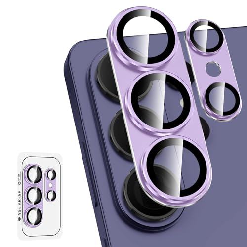 Avocase for Samsung Galaxy S26 Ultra Camera Lens Protector, Electroplated Matte Back with 9H Tempered Glass Lens Protector, [Strong Adsorption] [Case-Friendly] Metal Ring HD Clear Lens Cover, Purple