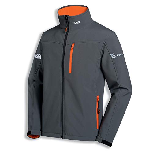 Uvex Giacca da lavoro in metallo, da uomo, colore grigio