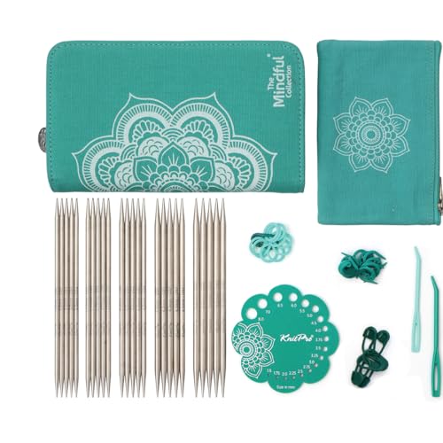 Aiguilles à double pointe KnitPro Mindful, le coffret cadeau de tricot parfait avec 5 sets