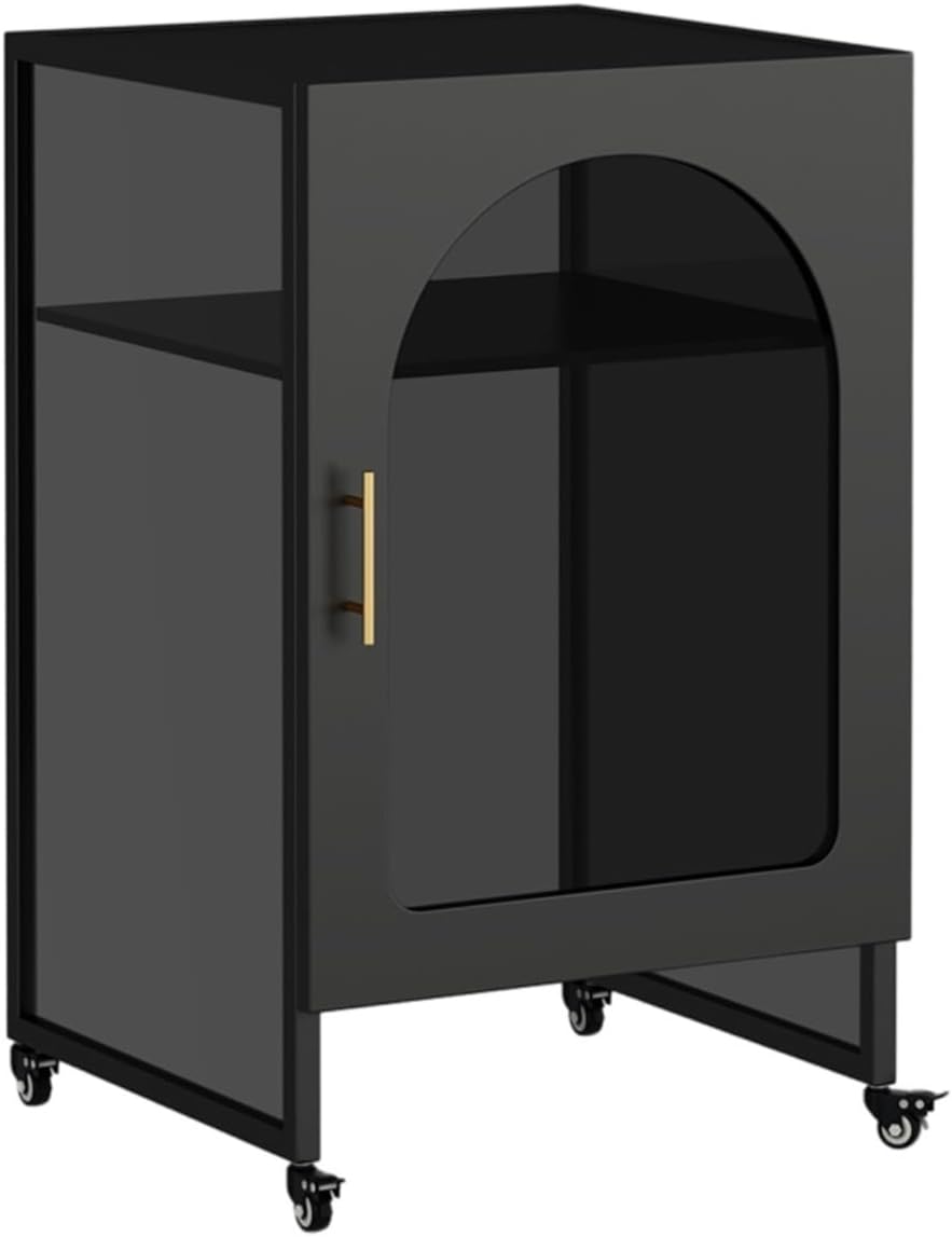 Living Room Sweeper Organizer Sweeping Robot Shelf Storage Cabinet Glass Removable Housekeeping