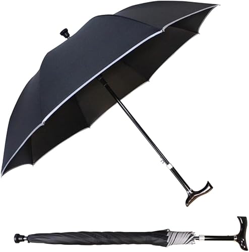 Miniatura 8 de Paraguas ajustable para caminar, antideslizante, resistente al desgaste, ayuda ligera para caminar, gran regalo para cumpleaños, Navidad