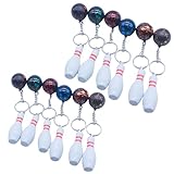 【Cadeau créatif pour les joueurs de balle】: Porte-clés bowling avec 6 couleurs différentes et un total de 12 mini porte-clés bowling, ils sont parfaits comme cadeau pour les amis, la famille et les collègues, en particulier pendant les fêtes de carnaval ou les festivals.