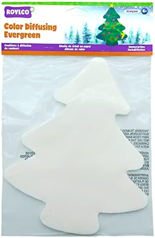 Color Diffusing Evergreen Trees – Christmas Crafts for Kids, Holiday Classroom Art Projects, Winter Tree Decorations & Watercolor Craft Activity (50 Die-Cut Shapes) image 5