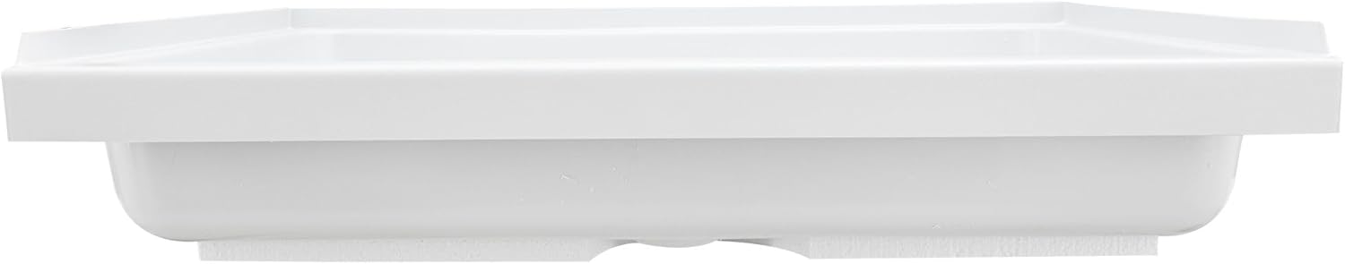 Tough Grade Shower Pan 36" x 30" | White ABS Plastic | Forward Center Drain | Foam Supported Base | Textured Slip-Resistant Surface | Deep Splash Guard | Rectangular Shower Tray | Made in USA