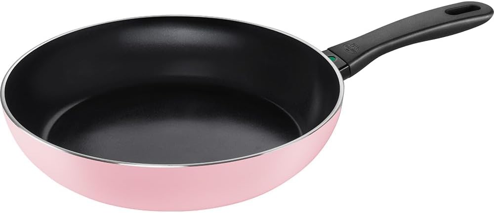 Ballarini CAPRERA Z1025-114 Caprera Deep Frying Pan, 11.0 inches (28 cm), Pink, Made in Italy, Induction Compatible, Ceramic Coating