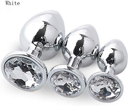 Zefang 3pcs Luxury Gem Jeweled Design Stainless Steel Plug Análes (Color : Purple)