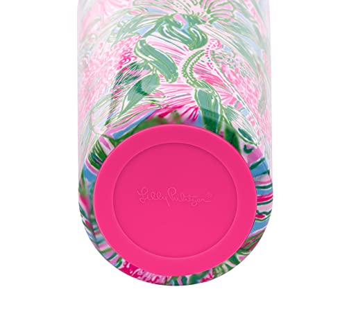 Lilly Pulitzer Stainless Steel Water Bottle, 18 Oz Metal Water Bottle, Double Wall Insulated Tumbler With Lid, Coming In Hot #TOP1