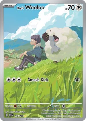 Pokemon - Hop’s Wooloo 170/159 – Journey Together – Illustration Rare – Foil Single Card