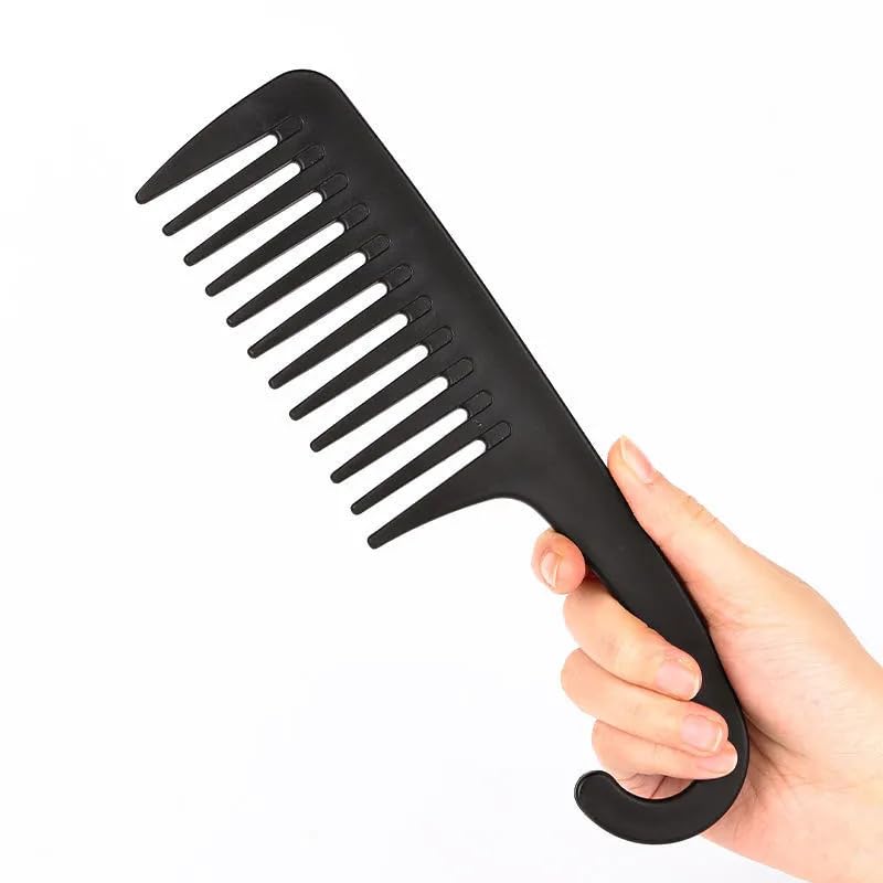 Pink Planet Wide Tooth Shampoo Comb | Hair Detangling Scalp Massage | Anti Static Hair Comb for Wet & Dry Hair Care | Gentle Durable Grooming Comb for Curly Thick Straight Wavy Hair Women Men
