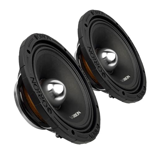 ORION HCCA854NHP HCCA Series 8” Ultra Efficient Neodymium Midrange Loudspeakers, 2600W Max Power, 650W RMS, 4 Ohm, 2.5” Voice Coil - High Output Pro Car Audio Stereo, Premium Quality Speakers (Pair)