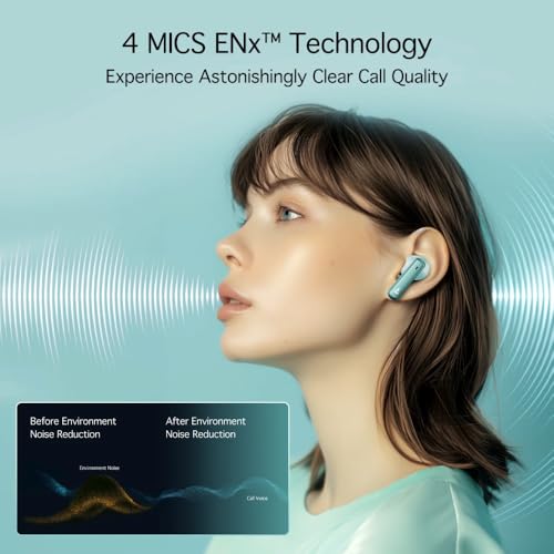Image of boAt Airdopes 181 Pro TWS Earbuds with 100 Hours Playback, 4 Mics ENx Technology, Beast Mode, Lilac Serenity, ASAP Charge, Bluetooth v5.3 (Frosted Mint)