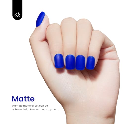 Beetles Blue Gel Nail Polish, Royal Blue Sapphire Love Color, Soak Off Uv LED Nail Lamp Gel Nail Polish for Nail Art Design Patriotic Manicure Gifts for Women
