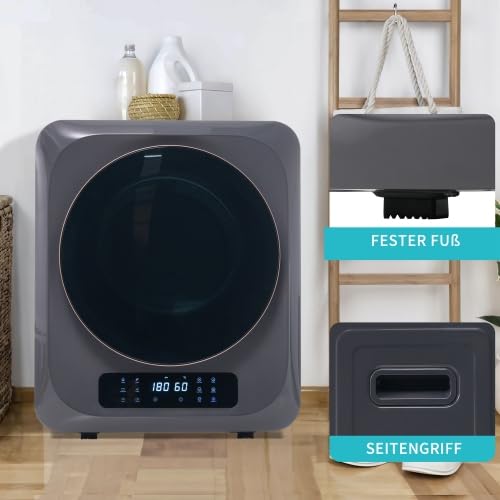 Secado sin gérmenes con luz ultravioleta: secadora de acero inoxidable para montaje en pared (3-4 kg, 850 W, 60 dB silencioso), 6 programas, especialmente adecuada para ropa de bebé, alérgicos e