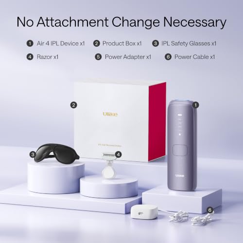 Image of Ulike Laser Hair Removal Device Air 4 Ipl Gift with Bag for Women and Men, Ice Cool and Permanent Hair Reduction for Nearly Painless, USHR Mode Hair Removal in 10mins from Home