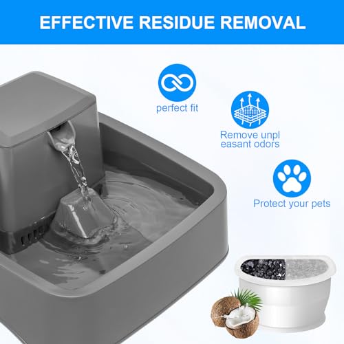 Rigidstone 12 Stück Filter, Katzenbrunnen-Ersatzkohlefilter Drinkwell Kohlefilter Trinkbrunnen Filter für PetSafe Drinkwell Avalon/Pagoda/2 Gallon/Sedona/Seascape Katzenbrunnen