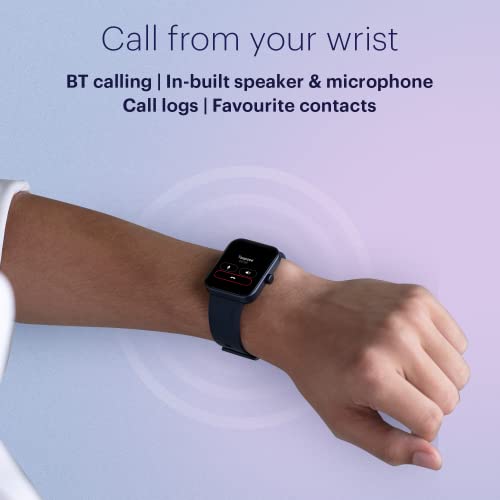 Noise-Pulse-Go-Buzz-Bluetooth-Calling-Smart-Watch-169-Clear-Display-550Nits150-Watch-face-Comfort-Strap-Heart-Rate-Steps-Sleep-Tracker-IP68-7-Days-BatteryJet-Black