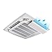 Air Conditioning Deflector For Ceiling Central Air Conditioning Prevents Direct Cold/Hot Air Blowing Adjustable Angle Suitable For All Seasons Plastic Steel