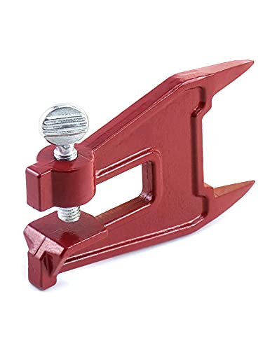 QWORK Chainsaw Stump Vise Portable Chainsaw Sharpening Accessory Chainsaw Filing Vise for Sharpening Saw Chain Red