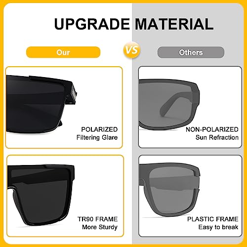 One Piece Sunglasses For Women Men Rimless Oversized TR Frame Polarized Lens For Vacation3