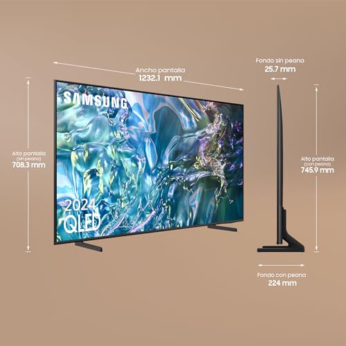 Samsung TV QLED 4K 2024 55Q60D Smart TV de 55" avec Plus d'1 Milliard de Couleurs, Couleurs certifiées, Le Meilleur Smart TV et contrôlez Votre Maison avec SmartThings