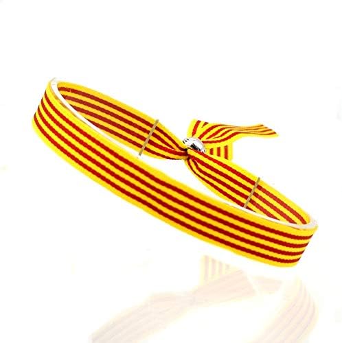 Pulsera Ajustable de Tela Cataluña y Aragón