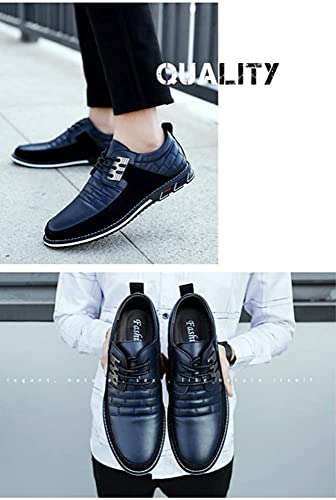 Image of Shoes Men Leather Casual Loafers Dress Breathable Driving Moccasins Oxford Walking Shoe Arch Sneaker
