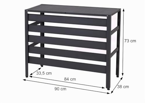 Cubre aire acondicionado de aluminio para decorar terrazas y tapar bombas de calor 4