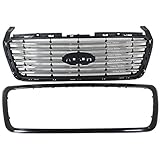 Grille For Ford F-150 2006 2007 2008 | Harley-Davidson | Black Shell/Chrome Billet Style Bar Insert FO1200517 | 6L3Z8200APaint to Match