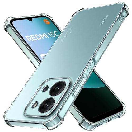 Image of BOXXO Flexible Back Cover for Mi Redmi 15C 5G | Back Cover Transparent Clear Shockproof Case Four Corner Protection | Slim Protective Mobile Phone Cover for Mi Redmi 15C 5G
