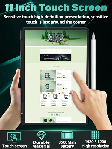 Image of 11 inch Green 2-in-1 Convertible Touchscreen Laptop, FHD (1920x1200) IPS Display, in tel N100 Processor, 16GB RAM 256GB SSD, Facial Recognition,Backlit KB, USB-C,Win 11 Pro for Students & Travel