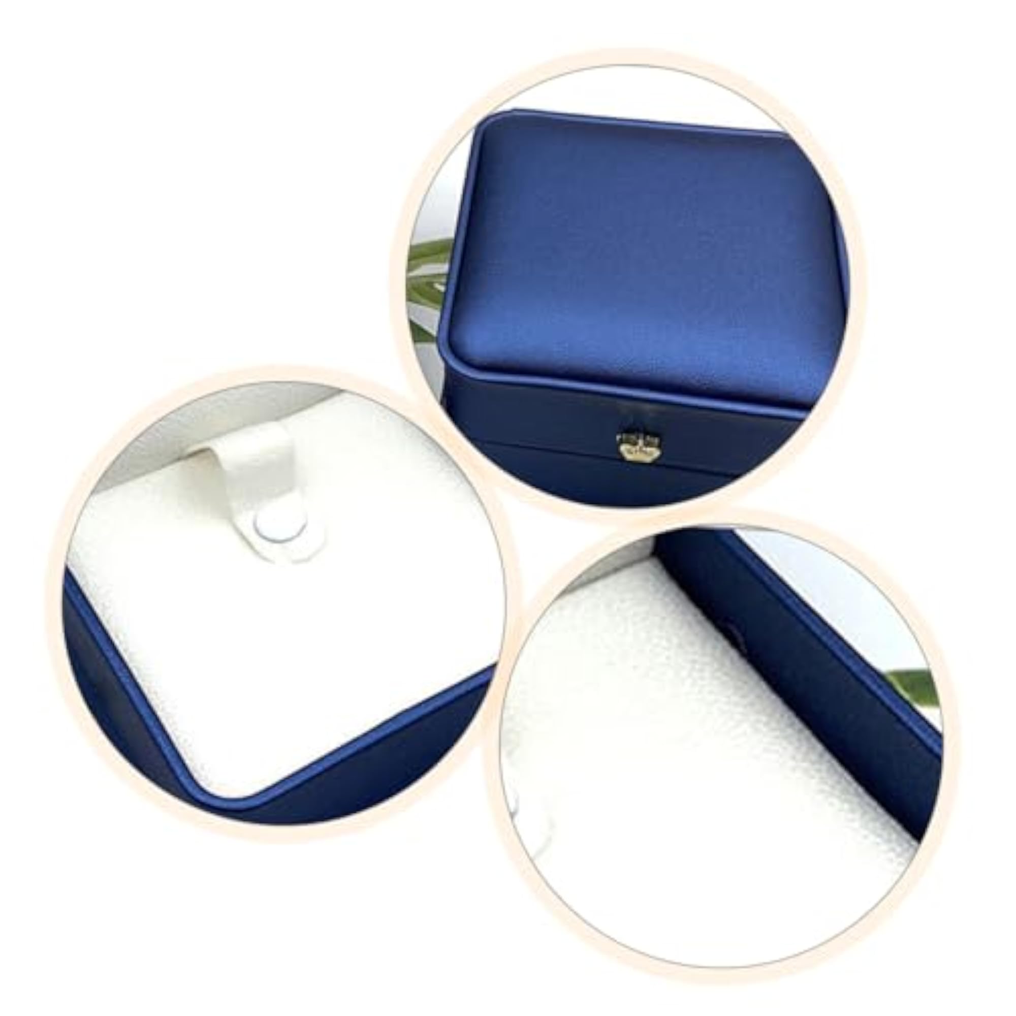 PU Leather Ring Jewellery Box Organizer, Compact Design