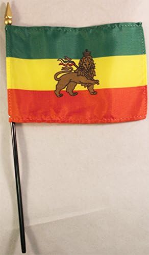 Ethiopia (Lion) – 4 in x 6 in World Stick Flag