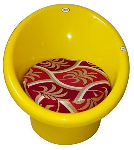 Reset Irest Plastic Tub Chair (Yellow) with Complimentary Cushions Set of