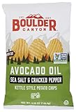 Boulder Canyon, Chips Potato Canyon Cut Avocado Oil Salt N Pepper, 5.25 Ounce