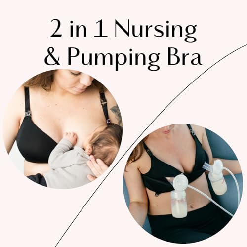 Supermom T-Shirt Nursing & Hands Free Pumping Bra with Fixed Padding - Comfortable Maternity Breast Pump Bra2