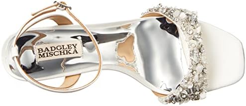 Badgley Mischka Women's TELISSA Heeled Sandal, Soft White, 9 | Image 4