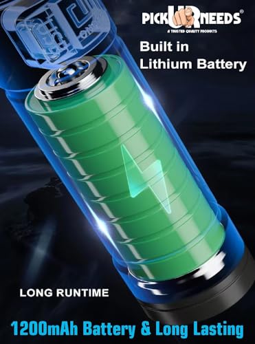 Image of Pick Ur Needs Rechargeable Flashlight Zoomable Head Adjustable 50W High Brightness Type C Charging 3 Blinking Mode Long Range Torch Light
