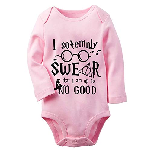 Image of Solemnly Swear I'm Up to No Good Baby Boy Girl Onesie Newborn Organic Bodysuit