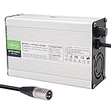 84V 3A Charger 72V Li-ion Battery Smart Charger Used for 20S 72V Li-ion Battery with Fan Silver Aluminum Case (3pin XLR Plug)