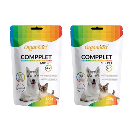 Kit 2 Multivitamínico Compplet Mix Pet A-Z 120G 39 Nutrientes Suplemento