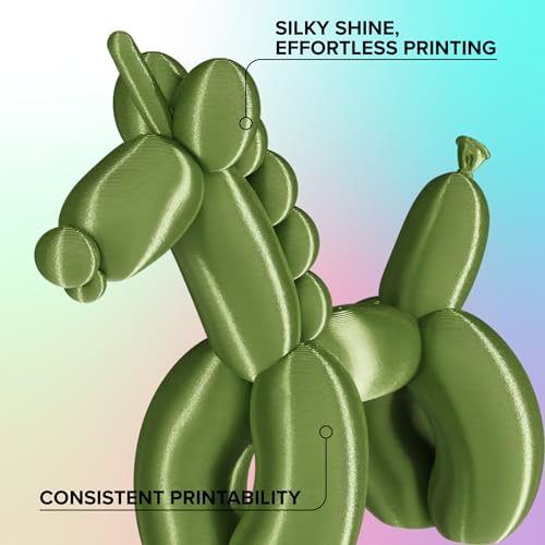 Image of Polymaker Panchroma Silk PLA Filament 1.75mm, 1kg, Peridot Green | Neatly Wound, High-Gloss Finish PLA, Easy Print & Smooth Feeding, Compatible with Bambu Lab & Most 3D Printers